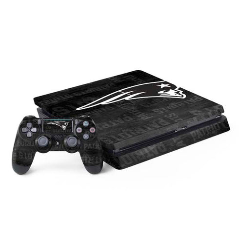 NFL New England Patriots Black & White PS4 Slim Bundle Skin